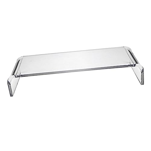 Uonlytech Transparenter Acryl Monitorständer Mit Integriertem Tastaturschutz Monitorerhöhung Für Schreibtisch Ergonomischer Computerständer Für Home Office Und Gaming von Uonlytech