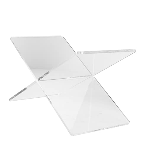 Uonlytech Transparenter Buchständer aus Multifunktionaler Zeitschriftenhalter Kompaktes Design für Studenten und Präsentieren von Büchern und Notizen Langlebig von Uonlytech