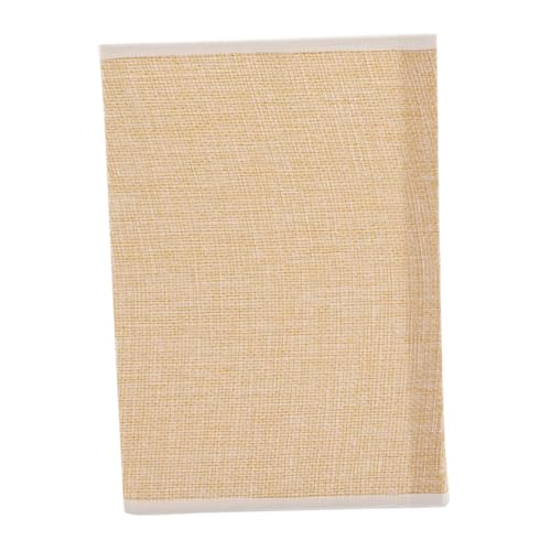 Uonlytech Vintage Stoff Lampenschirm Eckig aus Gelbem Jutestoff Robuste Tischlampenabdeckung Schützender Lampenschirm Ersatz für Nachttisch Steh Wandlampen Einfache Montage von Uonlytech