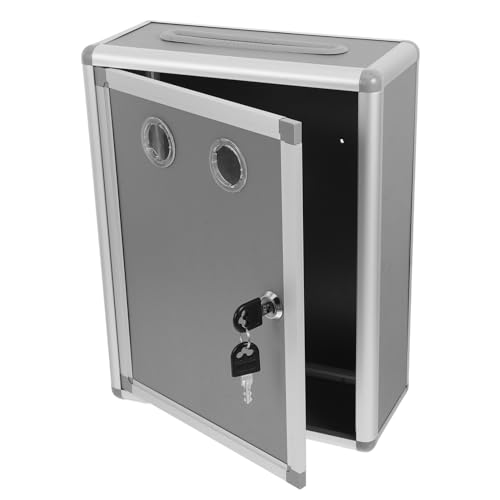 Uonlytech Vorschlagskasten Für Wand Briefkasten Aus Aluminiumlegierung Abschließbar Mit Schloss Für Vorschläge Und Beschwerdebriefe Platzsparend Und Langlebig von Uonlytech