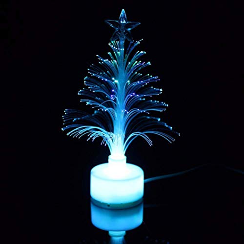 Uonlytech Weihnachtsbaum Nachtlicht Farbwechsel Fiber Light USB Lampe Festival Decor von Uonlytech