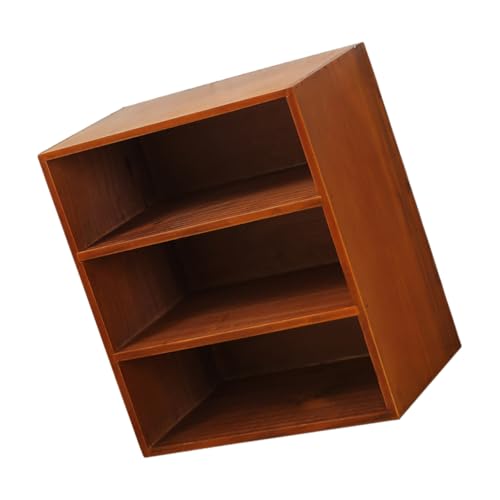 Uonlytech lagerregal aus massivem Holz Desktop-Bücherregal Organisation Bücherregal Lagerregal Schreibtischbuchhandel Bücherregal aus Holz für den Schreibtisch kleines hölzern von Uonlytech