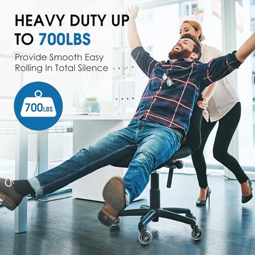 Uooduby 10X Bürostuhlräder, 3-Soft-Mute-Schreibtischrollen für Arbeits- und Gaming-StüHle, Robust und Sicher von Uooduby