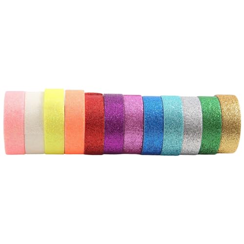 Uooduby 12 Rollen Washi-Tape-Set für Bastelarbeiten, Geschenkverpackungen, Planer, 1,5 cm X 5 M von Uooduby