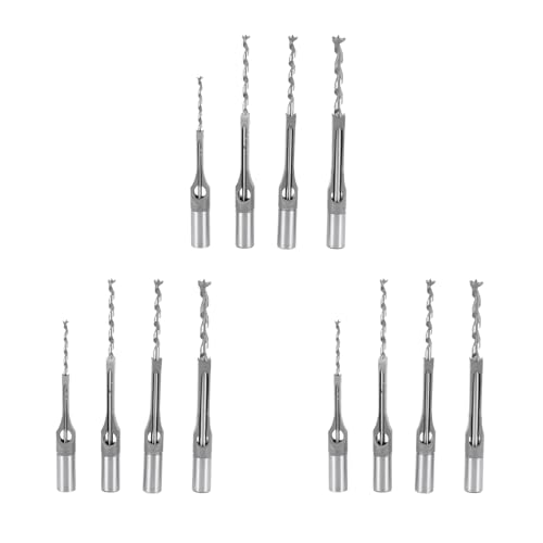 Uooduby 12 Stücke Holzbearbeitungsplatz Lochbohrer Set Stemmen Meissel Stemmeisen Bit Sets Kits Zur Lochsaege mit Spiralbohrer Stemmen Meissel DIY Power Werkzeug von Uooduby