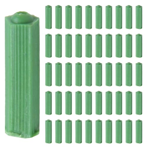 Uooduby 1500 Stück Grüne Mauerwerk Schraubbefestigung Dübel 6Mm X 27Mm von Uooduby
