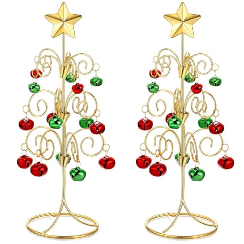 Uooduby 2 Stück Ornament-Display, Tischplatte, Metallhalter, Aufhänger, Drahthaken, Ornamentständer, Metall-Weihnachtsbaum-Ornamenthalter, Einfach zu Bedienen von Uooduby
