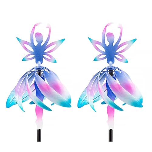 Uooduby 2 Stück mit Glücksblumen-Motiv, Solar-Windspiele für Draußen, Windspiele für Den Außenbereich, Windspiele für und Garten Uooduby 2 Stück mit Glücksblumen-Motiv, Solar-Windspiele für Draußen, Windspiele für Den Außenbereich, Windspiele für und Garten von Uooduby