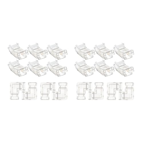 Uooduby 20 STÜCKE 2-Poliger 8-Mm-Cob-LED-Anschlusssatz für 8-Mm-Cob-LED-Streifenlichter von Uooduby