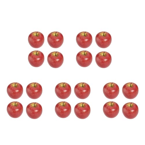 Uooduby 20 Stueck Grosser Kuenstlicher Roter Apfel Obst von Uooduby