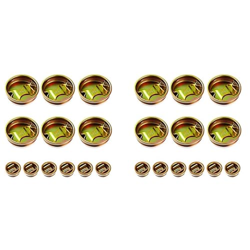 Uooduby 24Er-Pack Spundstopfen Aus Stahl, Fassstopfen 6cm und 3cm, Spundlochdeckel, 55-Gallonen-Fassdeckel, Metallstopfen mit Plattierter Beschichtung von Uooduby