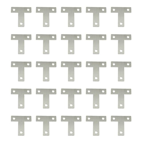 Uooduby 25 Stueck Edelstahl Winkelblech-Ecke-Code T-Regalboeden 40 X 40 mm von Uooduby