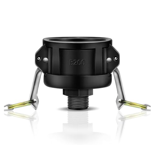 Uooduby 275 330 Gallonen IBC-Behälterarmaturen, Tankablaufadapter 2 Camlock X 3/4 Außengewinde für IBC-Behälter und Gartenschlaucharmaturen IBC-Behälteradapter von Uooduby