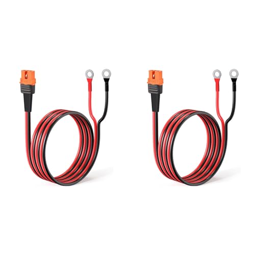 Uooduby 2X 12AWG XT60i-Buchse auf O-Ring-Anschluss mit Verzinntem Draht, für RC-, Tragbares Solar- und Solarpanel von Uooduby