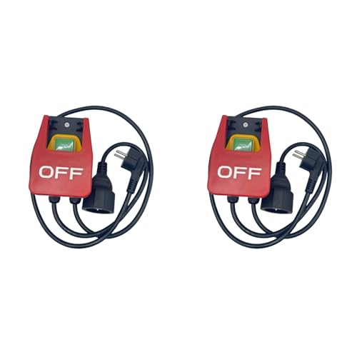 Uooduby 2X 220V Einphasiger Ein-/Ausschalter, Sicherheitsschalter, Nullspannungsschalter mit Steckdose, Not-Aus-Schalter EU-Stecker Uooduby 2X 220V Einphasiger Ein-/Ausschalter, Sicherheitsschalter, Nullspannungsschalter mit Steckdose, Not-Aus-Schalter EU-Stecker von Uooduby