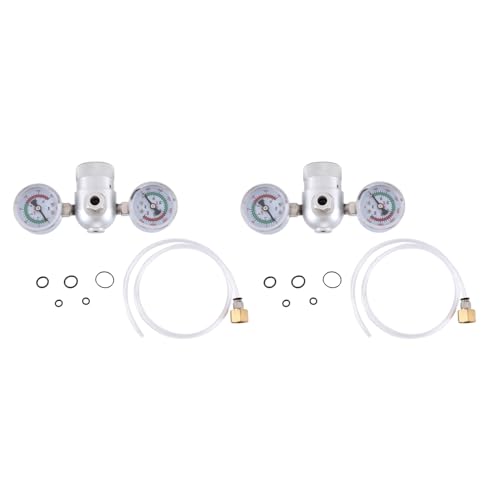 Uooduby 2X Druckregelventil für Schlagsahne mit Schlauchleitung und Adapter für Schlagsahne-LadegeräTe 0,95 Liter 580G-Tank von Uooduby