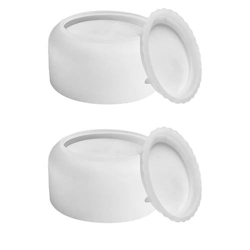 Uooduby 2X Silikonform mit Deckel, Zylindrischer Kerzenhalter, 3D-Kerzen-Silikonform, DIY-Zement-Kerzenhalter-Form-A von Uooduby
