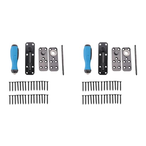 Uooduby 2X Unsichtbares TüRscharnier, 500 Pfund Tragend, Robuste DrehtüRbeschläGe, 360° Drehbares, Unsichtbares TüRscharnier von Uooduby