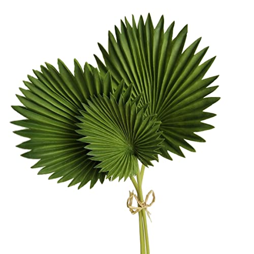 Uooduby 3 StüCk KüNstliche BläTter Haufen GrüNer Kunststoff GefäLschte Pflanzen Simulation BläTter Blumen Arrangement Haus Dekoration von Uooduby