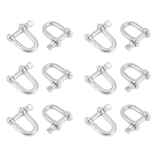Uooduby 304 Нержавеющая Сталь Винтовой Штифт D-Образная Цепная Скоба 4 Мм Для Такелажа Упаковка Из 12 Шт. von Uooduby