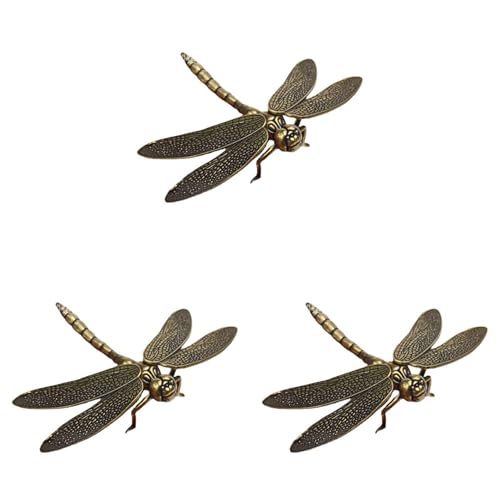 Uooduby 3X Mini Messing Libelle Casting Tier Figur Retro Stil Metall Skulptur Home Desktop Dekoration Uooduby 3X Mini Messing Libelle Casting Tier Figur Retro Stil Metall Skulptur Home Desktop Dekoration von Uooduby