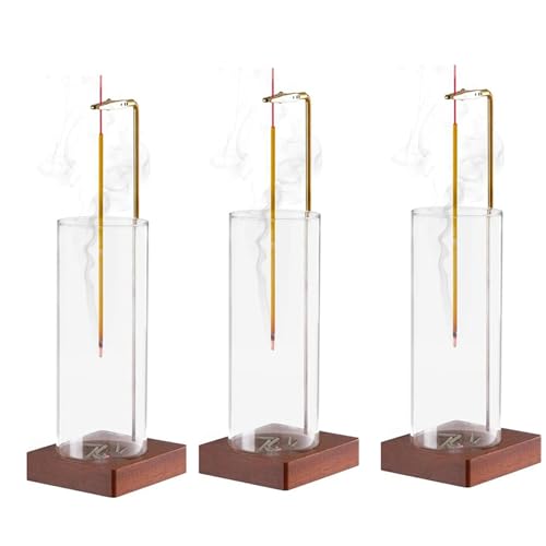 Uooduby 3X RäUcherstäBchenhalter für StäBchen, 25,4 cm (10) Anti- Fliegender RäUcherstäBchenhalter mit Abnehmbarem AschefäNger, Umgedrehtes RäUchergefäß von Uooduby