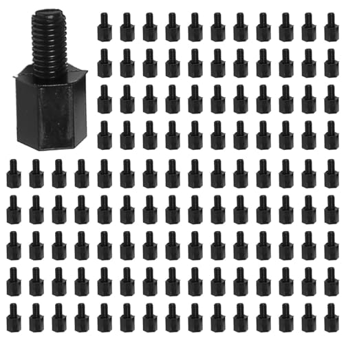 Uooduby 400X Motherboard Nylon Hex Standoff Gewinde Abstandshalter M3 Gewinde 6 + 6Mm Schwarz von Uooduby