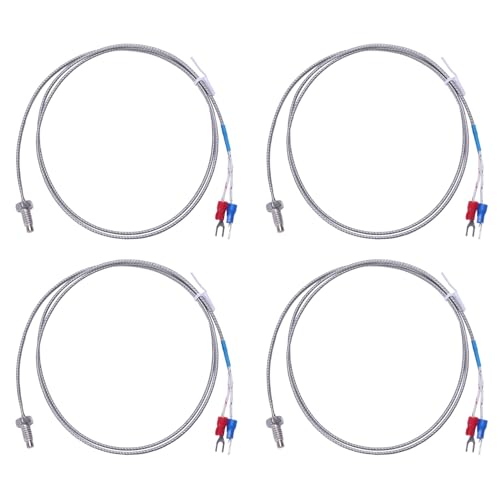 Uooduby 4Stück 3.3Ft K Typ Thermoelement Temperaturregler 0-400C Sensor Probe von Uooduby