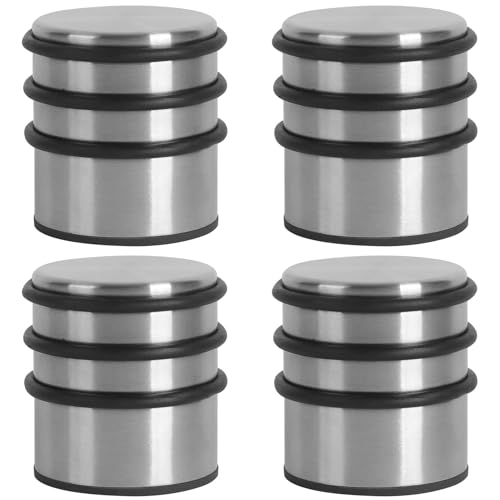 Uooduby 4X TüRstopper Aus Edelstahl, Kollisions-TüRstopper für Den Haushalt, Perforationsfreier, Leiser TüRstopper von Uooduby