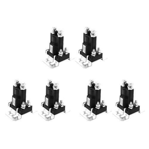Uooduby 6 Stück 4 Klemmen 12V 500A Autostartrelais Doppelbatterietrenner Autostartmagnetrelais Auto ein/Aus Uooduby 6 Stück 4 Klemmen 12V 500A Autostartrelais Doppelbatterietrenner Autostartmagnetrelais Auto ein/Aus von Uooduby