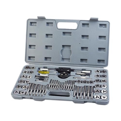Uooduby 60-Teiliges Gewindebohrer-Set, Handwindeisen, Matrizen-Wringer-Kombinationsset, Hardware-Werkzeug-Kombinationsset-Kit von Uooduby