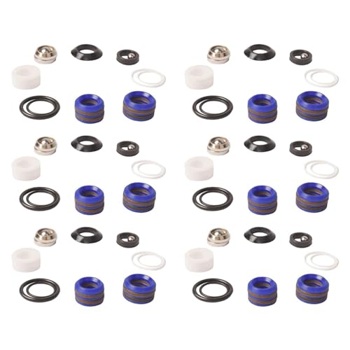 Uooduby 6X 244194 Pumpen-Reparaturpackungssatz für Airless-Farbspritzgerät 295 390 395 490 495 595 3400 Aftermarket von Uooduby