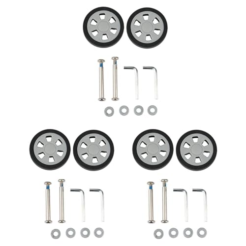 Uooduby 6X Gepäckzubehör Flugzeugkoffer Riemenscheiben Rollen Dämpfer Rad VerschleißFeste Teile Reparatur 55X12Mm von Uooduby