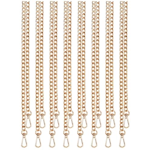 Uooduby 8-Teilige Geldbörsenkette -Geldbörsenkette Schultertaschenkette Metall DIY Schulterkörper-Geldbörsenkette 47 Gold von Uooduby