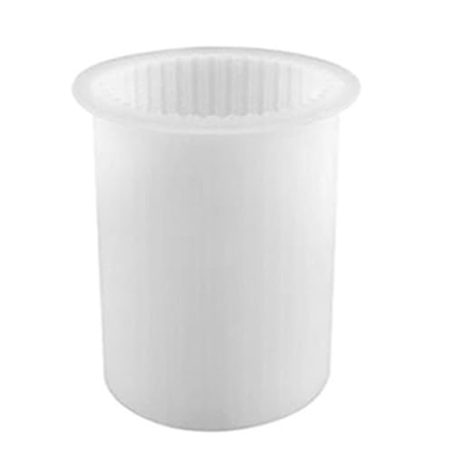 Uooduby DIY Kerzenhalter Herstellung Aromatherapie Kerzenform Kerze Handgemachte Silikonform [Groß] Zylindrische Gestreifte Kerzenform von Uooduby