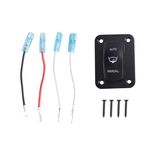 Uooduby Doppel-LED-Wippenschalter mit Panel-Kit 4 Pin ON-Off-(ON) SPDT Auto/Manueller Momentary-Schalter für Marine-Boot-Yacht Wasserdicht von Uooduby