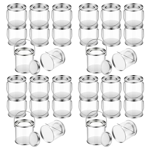 Uooduby Farbeimer Durchsichtiger Eimer mit Metalldeckeln und Dekorativer Durchsichtiger Kunststoffeimer Zur Aufbewahrung Von Durchsichtigen Farbdosen 32Er-Pack Uooduby Farbeimer Durchsichtiger Eimer mit Metalldeckeln und Dekorativer Durchsichtiger Kunststoffeimer Zur Aufbewahrung Von Durchsichtigen Farbdosen 32Er-Pack von Uooduby