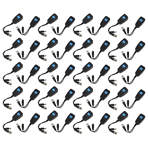 Uooduby HD-CVI/TVI/AHD 40X Passiv Video Balun mit Netzstecker und RJ45 CAT5 Datentransmitter von Uooduby