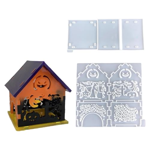 Uooduby Halloween-Kürbis-Harzformen für Zuhause, Kürbis-Epoxidharzformen mit Halloween-Kürbis, Lustige Silikonformen Uooduby Halloween-Kürbis-Harzformen für Zuhause, Kürbis-Epoxidharzformen mit Halloween-Kürbis, Lustige Silikonformen von Uooduby
