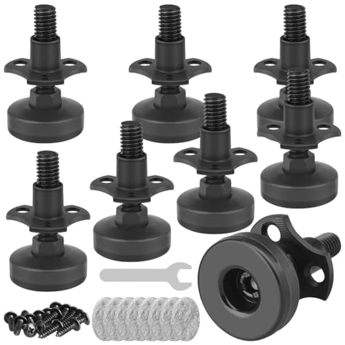 Uooduby Möbelnivelliergerät mit 3/8-16-Gewinde und T-Nut-Set, Verstellbares Möbelnivelliergerät für Tische, Schränke, Stühle und Mehr, Langlebig, Einfach zu Bedienen von Uooduby