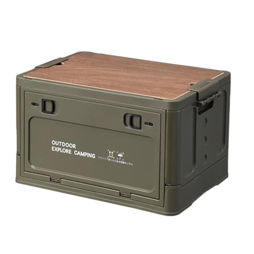 Uooduby Outdoor-Camping-Klapptisch für Touristen, Aufbewahrungsbox, Auto-Aufbewahrungsbox, Outdoor-Reiseaufbewahrung, Campingausrüstung, Grün, S von Uooduby