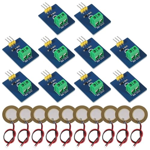 Uooduby Piezoelektrischer Sensor Analoger Keramik-Sensor- Piezoelektrizität für DIY-KIT von Uooduby