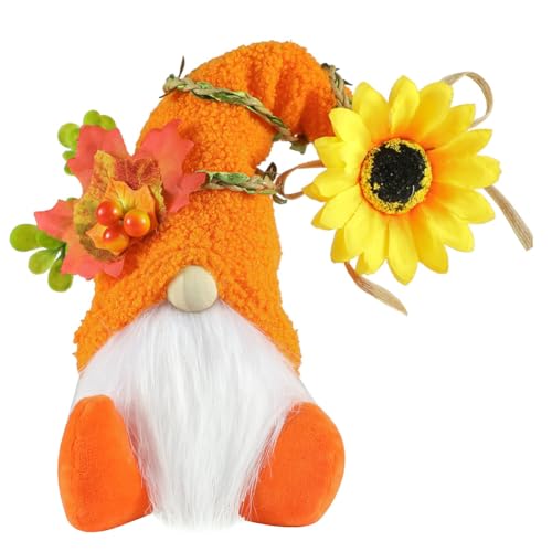 Uooduby Sonnenblumen-Gnom Aus Plüsch, Sonnenblumen-Frühlings-/Sommer-GNOME, Weihnachtsschmuck, Geschenk, Handgefertigt, Regal, Mehrstufige Tablett-Dekoration, Einfach zu Verwe von Uooduby
