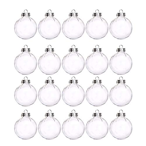 Uooduby Transparente Weihnachtskugeln Kunststoff Klar DIY HäNgende Spielerei Ornamente Weihnachtsdekoration für Zuhause Weihnachtsbaum von Uooduby