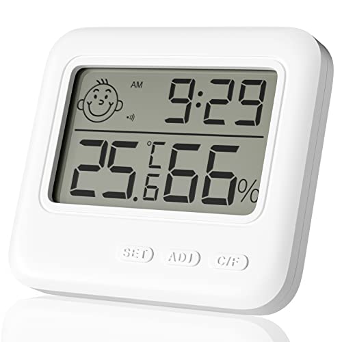 Uootach Digitales Mini-Hygrometer-Thermometer, hohe Präzision, tragbar, -50 ℃ ~ 70 ℃ 10% ~ 99%, kann auf einer Halterung oder an der Wand montiert werden, geeignet für Büro, Zimmer, Außenbereich von Uootach