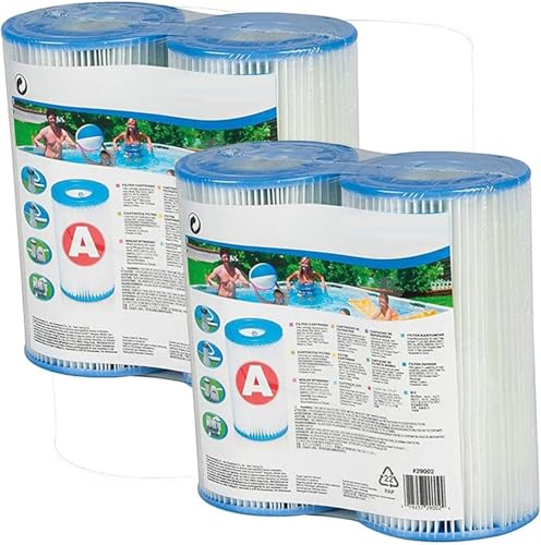 4 Stück Poolfilterkartuschen Ersatz - Filter Für Pool Pumpen Filter Cartridge FüR Typ A Oder C, Easy Set Poolfilter, Kompatibel Pool, Spa, Kartusche Poolreinigung Poolpumpe Filterpumpe Filterpatrone 4 Stück Poolfilterkartuschen Ersatz - Filter Für Pool Pumpen Filter Cartridge FüR Typ A Oder C, Easy Set Poolfilter, Kompatibel Pool, Spa, Kartusche Poolreinigung Poolpumpe Filterpumpe Filterpatrone von Uoqpty