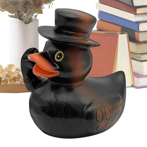 Uoqpty Enten Figur,Stinkefinger Tierfiguren | Handgefertigte Niedliche Witzige Resin Zierfigur Für Schreibtisch Terrasse Garten Drinnen Und Draußen von Uoqpty