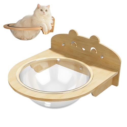 Uoqpty Platz Für Katzen Innen - Indoor Katzen Sitz Hängematte mit Saugnäpfen,Platzsparende Wandregale Für Klettern Ruhen Sonnen Schlafplatz Beobachten In Schlafzimmer Balkon Wohnzimmer Zuhause von Uoqpty