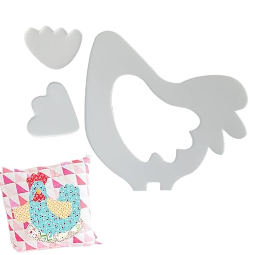 Uoqpty Steppschablonen Für Präzises Zuschneiden | Hühner Quilt Vorlagen,Schablonenwerkzeuge Zubehör Für Projekte Platzsets Wanddekoration Anfänger von Uoqpty
