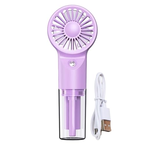 Uoqpty Tragbarer Nebelventilator - Wiederaufladbarer USB-Ventilator Mit 4 Geschwindigkeitsstufen Und Sprühnebel | Zubehör Für Sommer Camping Zuhause Park Küche von Uoqpty